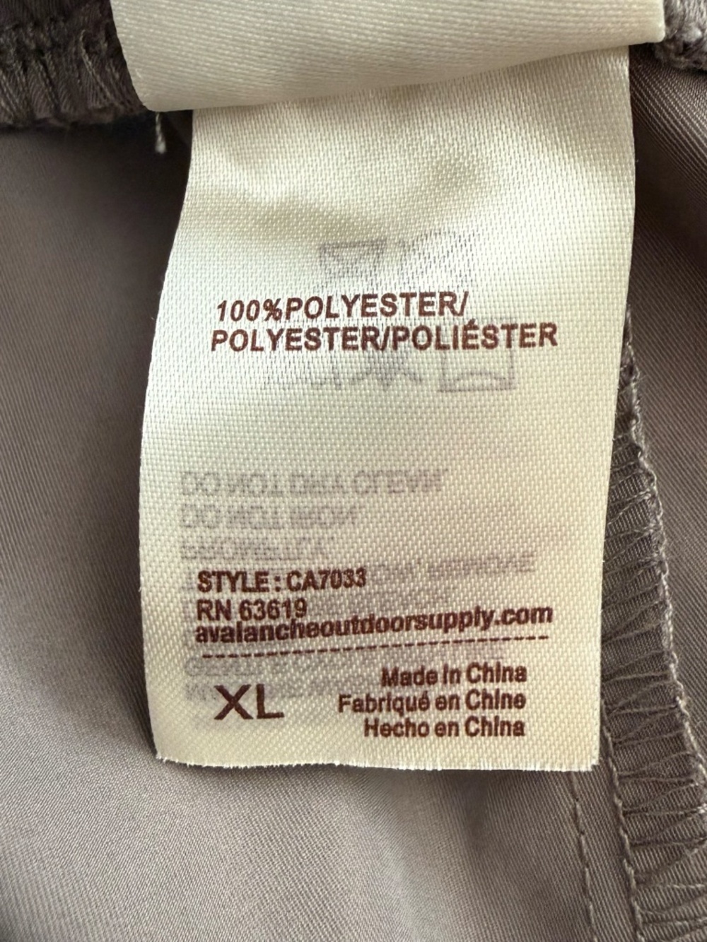 NWOT Size XL Avalanche Trek It Wide Leg Jogger in Driftwood - Picture 8 of 10